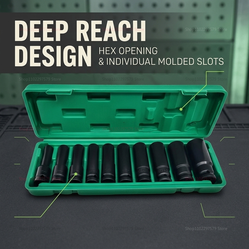 10개 세트 소켓 렌치, 8-24mm, 조절 가능, 공 - Hand Tools In Workshop 리뷰 및 가격